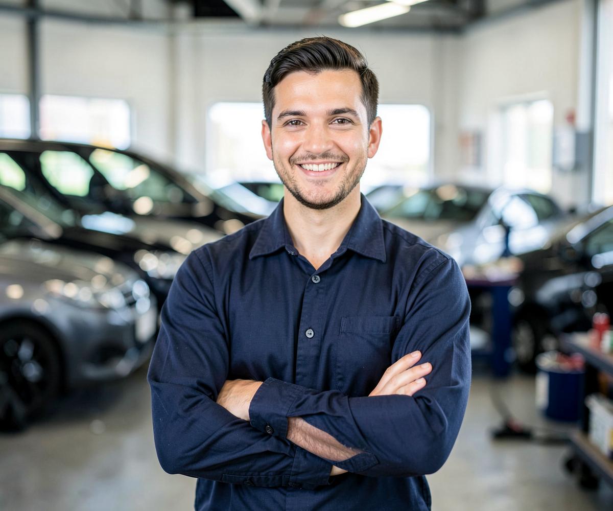 Monteur van Autoglasnu in de werkplaats